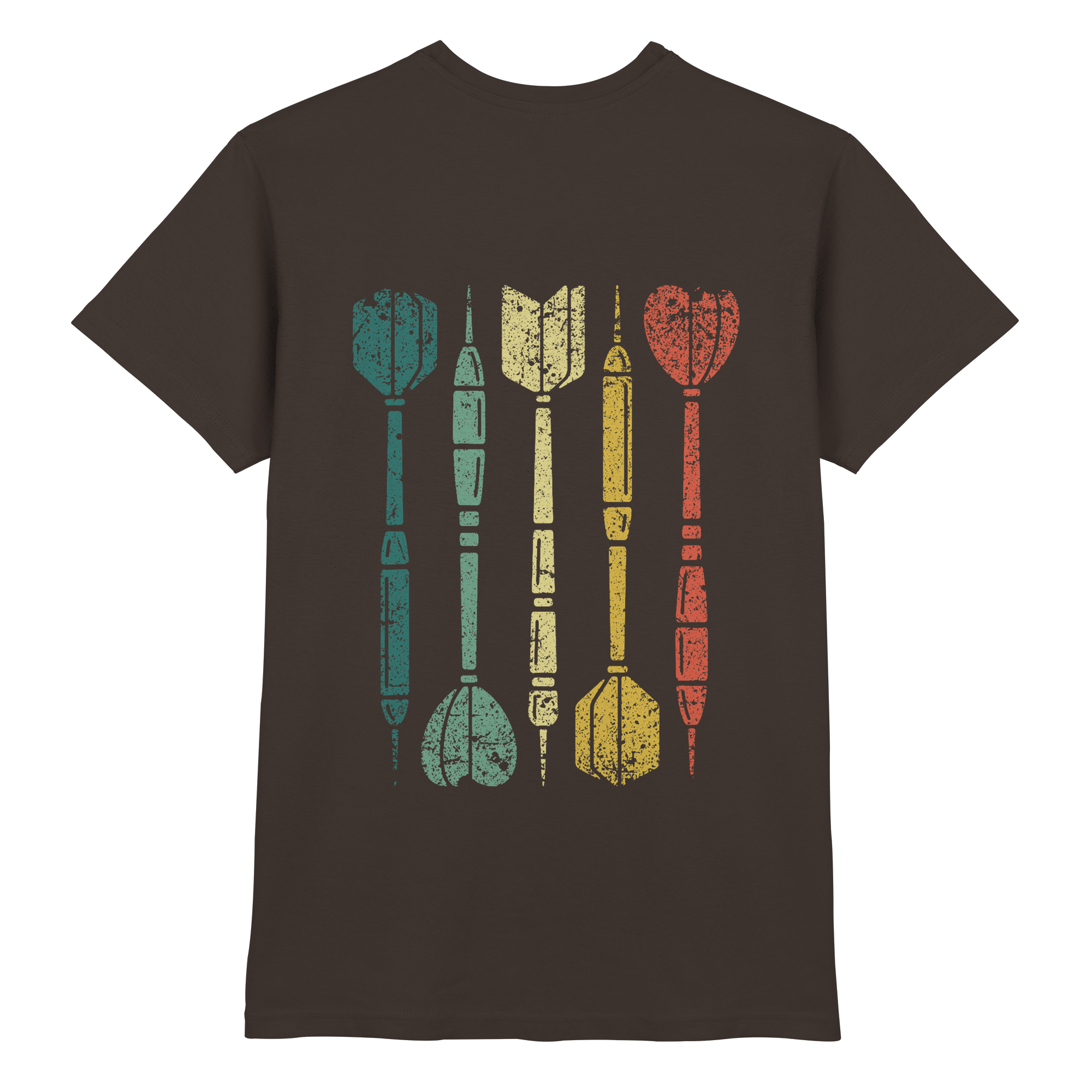 Dartpfeile mehrfarbig Backprint - T-Shirt