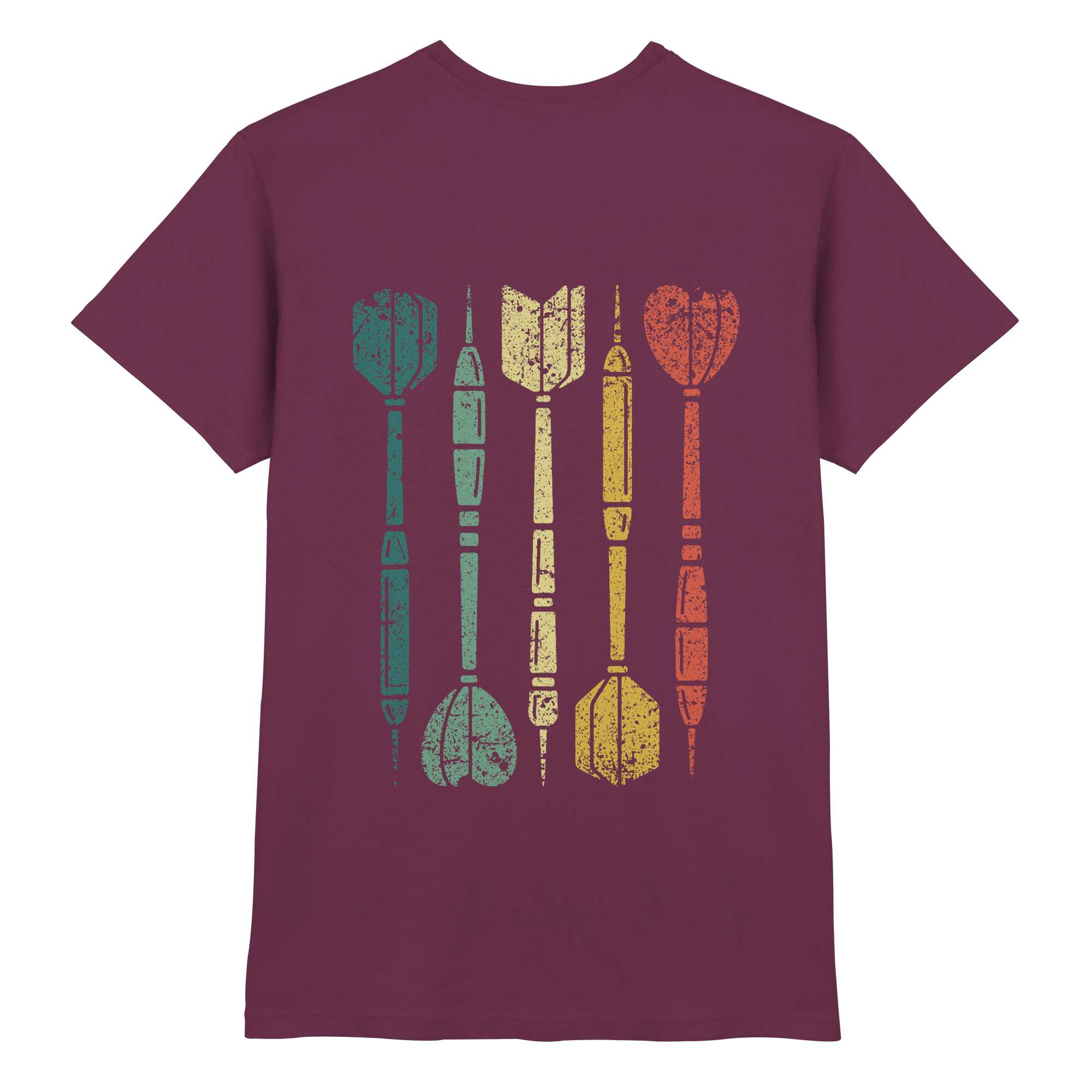 Dartpfeile mehrfarbig Backprint - T-Shirt
