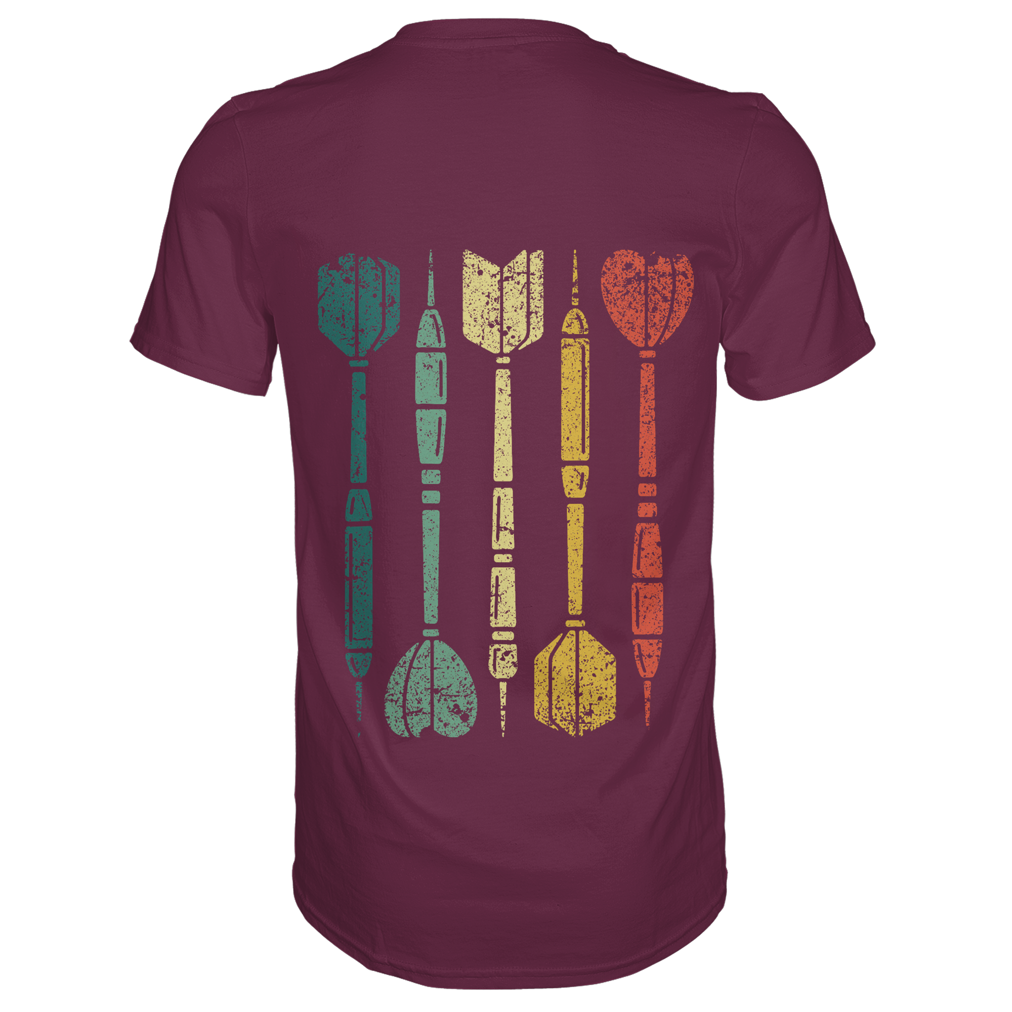 Dartpfeile mehrfarbig Backprint - T-Shirt