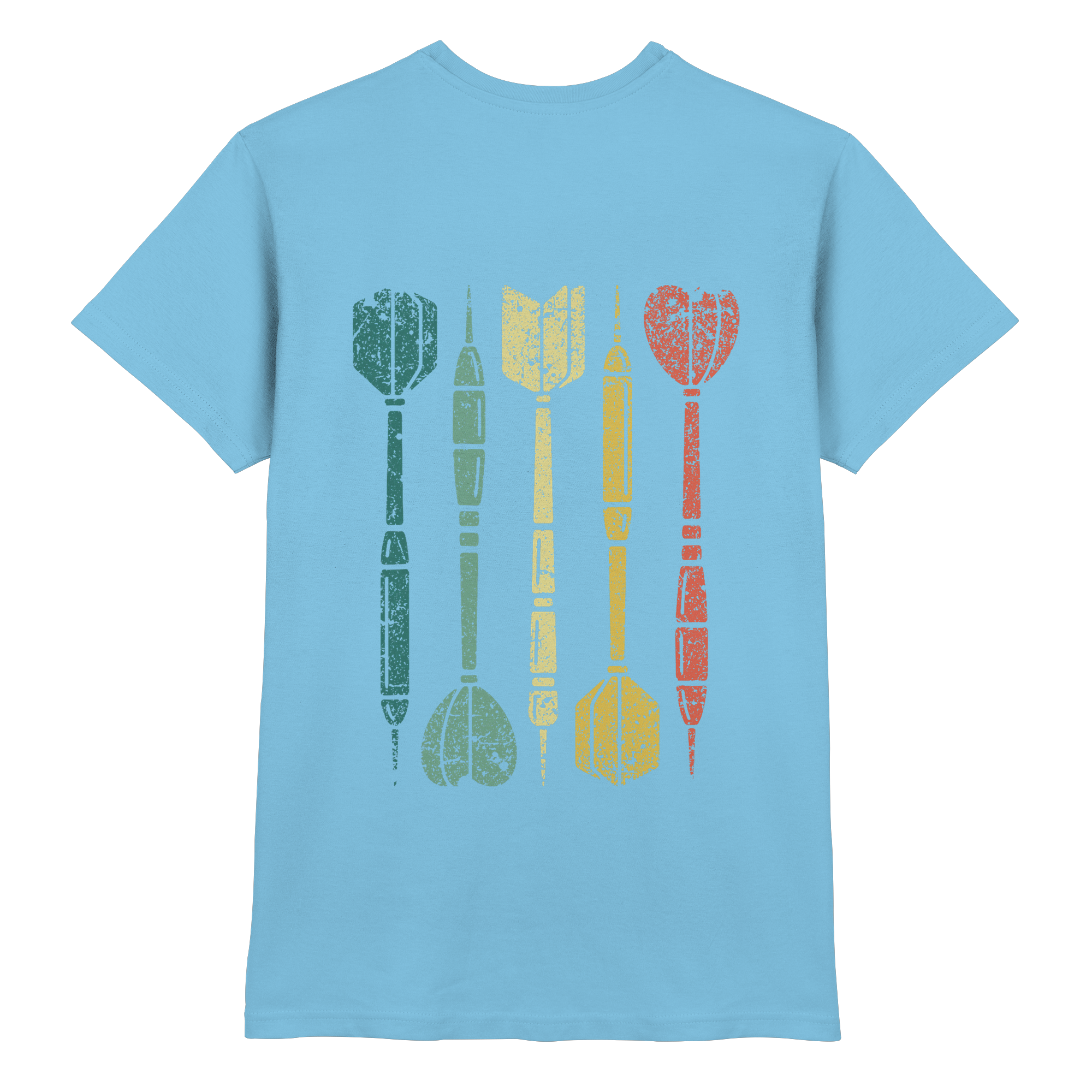 Dartpfeile mehrfarbig Backprint - T-Shirt