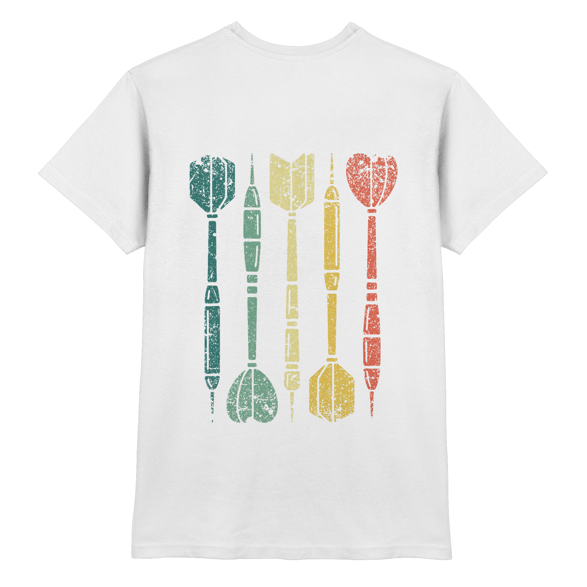 Dartpfeile mehrfarbig Backprint - T-Shirt