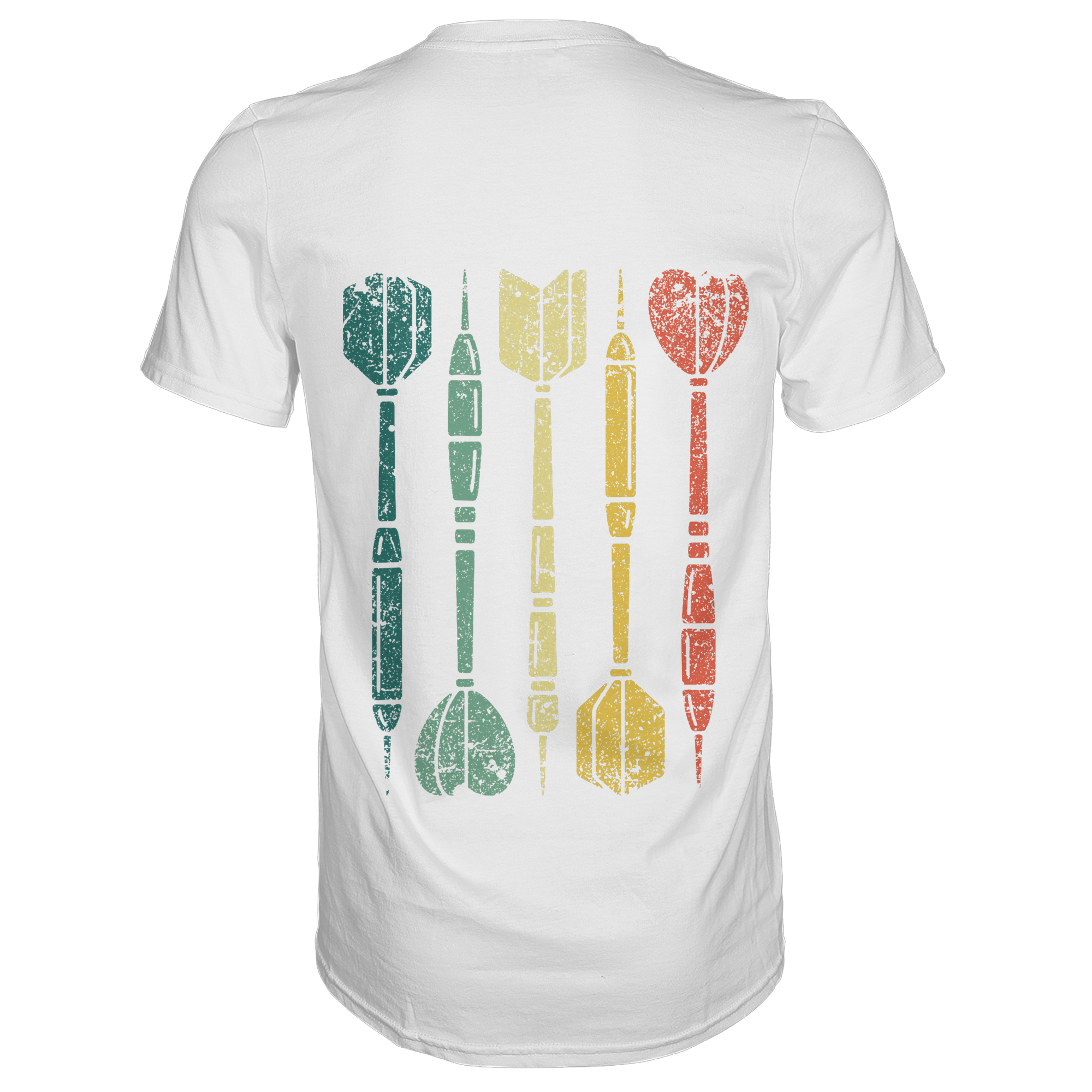 Dartpfeile mehrfarbig Backprint - T-Shirt